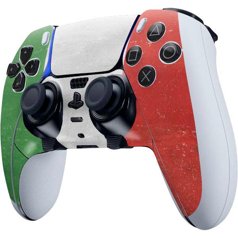 Italy Flag Distressed PS5 DualSense Edge Pro Controller Skin
